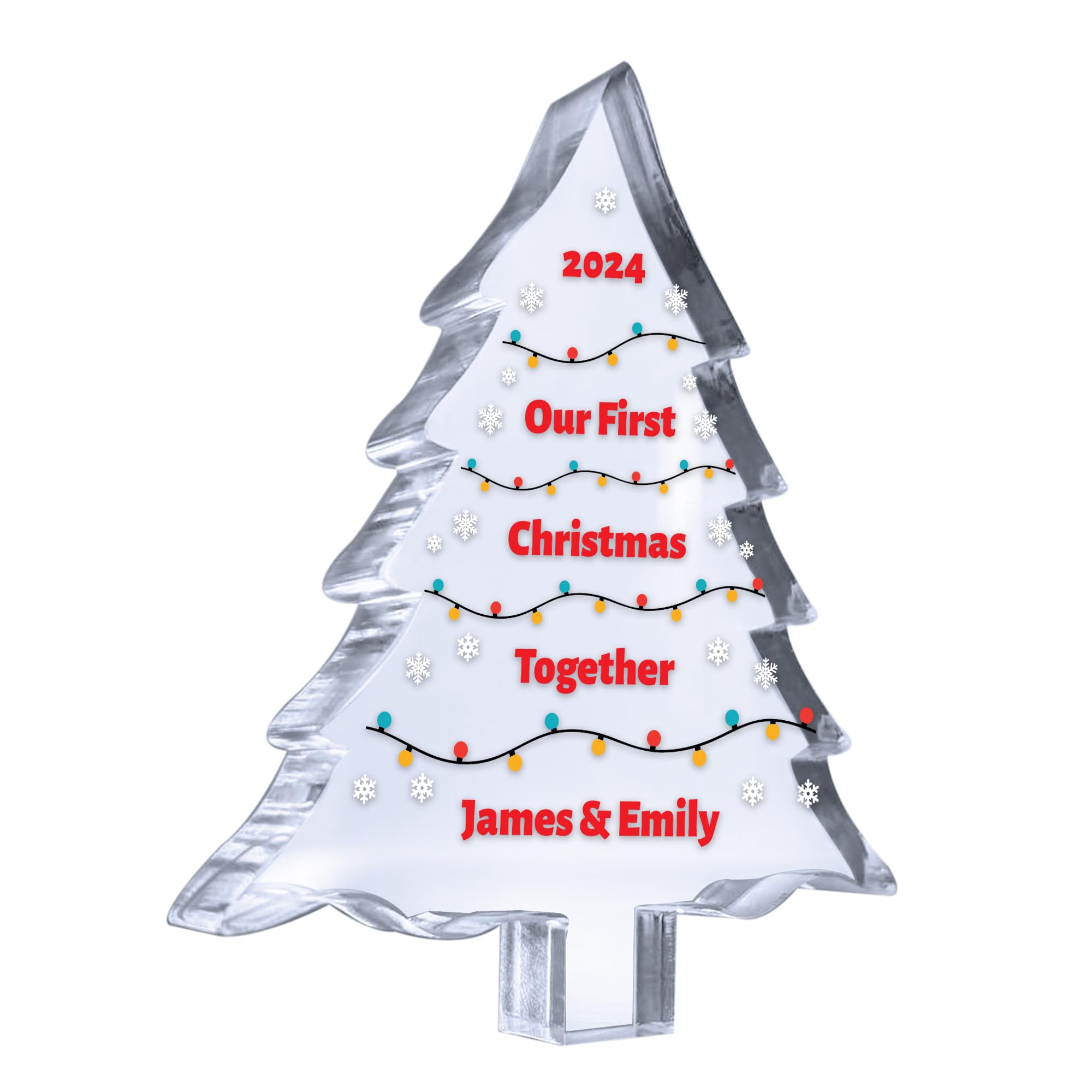 Red Ocean Personalised Christmas Decoration Our First Christmas Together Gift For Boyfriend Girlfriend Gift For Him Her Couple For 1st Xmas Together Romantic Gifts