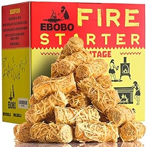 Fire Starters for Fireplace, Wood Stove, Campfires, Grill, Fire Pit, Smoker, BBQ – Odorless Charcoal Starter Sticks, Natural Firestarters Sticks for Indoor and Outdoor – 50 pcs