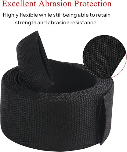 Miniatura 5 de Tubo de tela trenzada termorretráctil 2 en 1, se ajusta perfectamente a mangueracablealambre de forma irregular (1 pulgada, 22 pies)