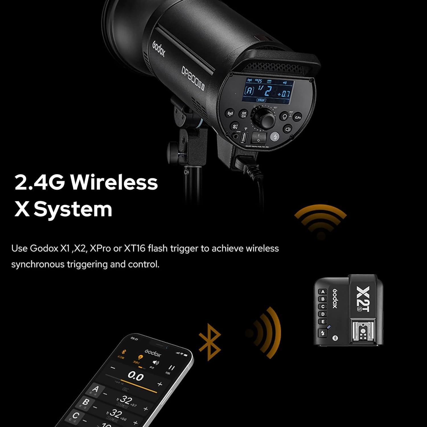 Godox DP400IIIV Flash de estudio 400Ws GN87 2.4G X-System 5600±200K 1/2000-1/800s Blitzdauer, soporte Bowens, flash de fotografía DP400III-V, DP400III V Godox Monolight, flash estroboscópico para