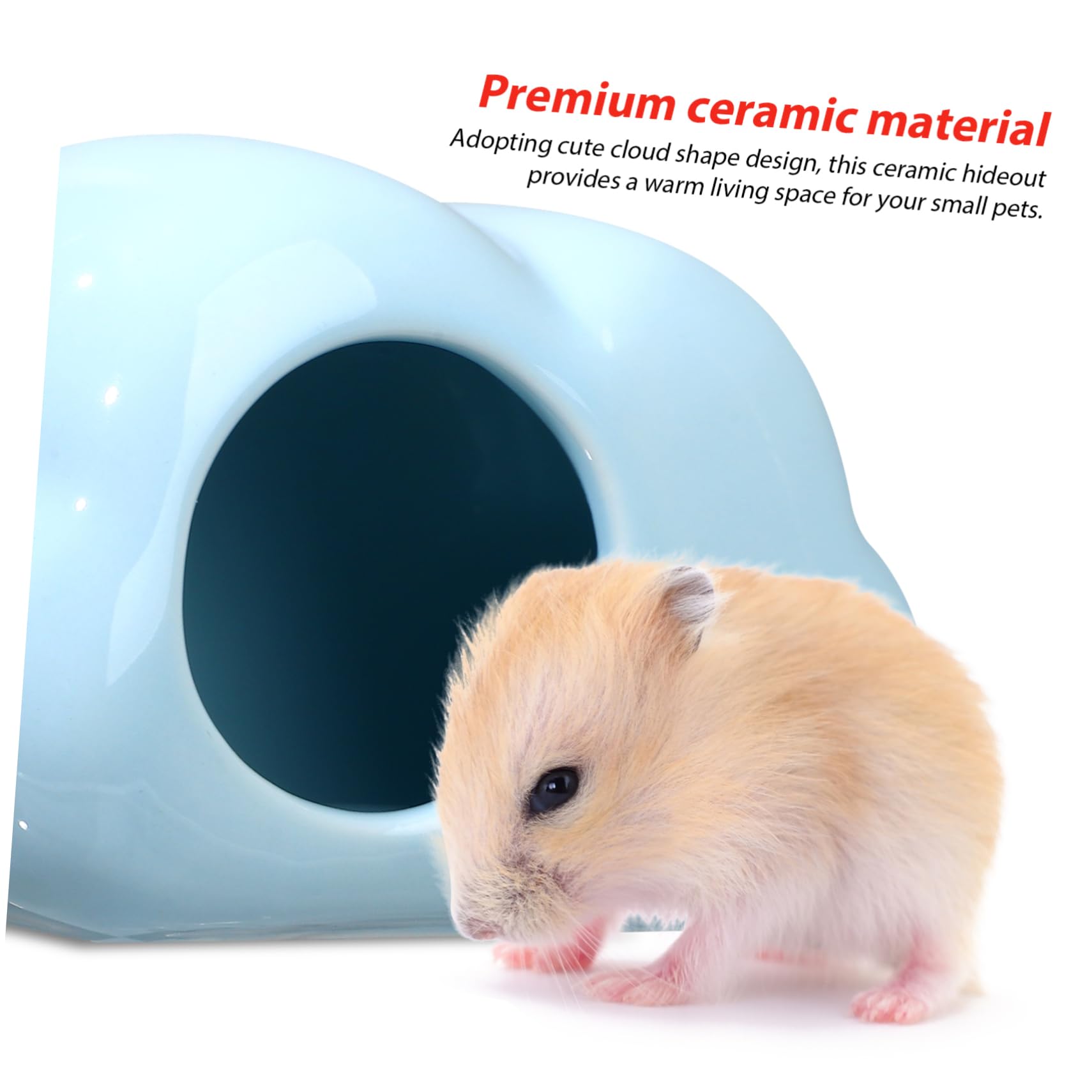 Hamsterhaus für Kleintiere Keramik 2 Stück in Wolkenform