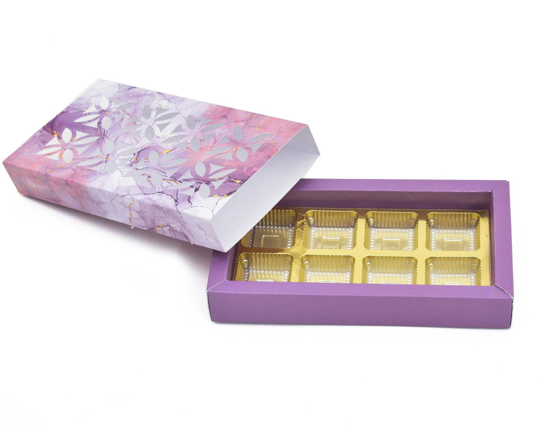 GROWNEX 8 Pcs Cavity Folding Chocolate Box Smoky Purple Pack of 20 - Chocolates & Sweets Gifting Packaging Box Birthdays,Weddings & Festivals Durable Paperboard Box-image-41