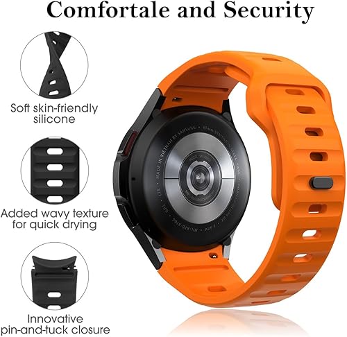 Miniatura 2 de Correa resistente sin huecos para Samsung Galaxy Watch 6 5 4 Band 1.732 in 1.575 inGalaxy Watch 6 Classic Band 1.850 in 1.693 inWatch 5 Pro 1.772