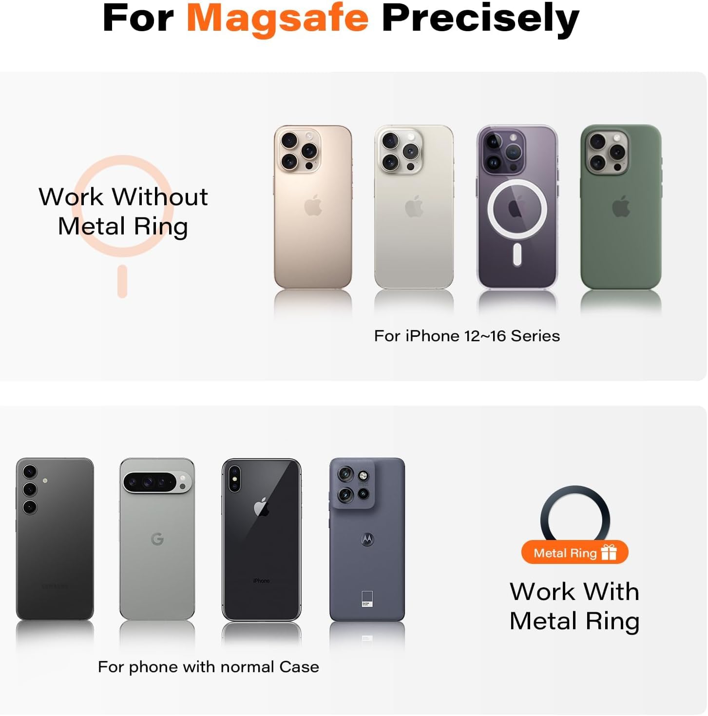 Flexibel Handyhalterung für Magsafe für Fitness im Fitnessstudio, Schwanenhals-Handyhalterung Magnetisch Handy Fahrradhalterung für Fitnessgeräte, Kinderwagen, Einkaufswagen, Heimtrainer (schwarz)