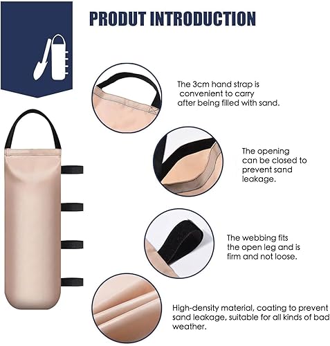 Miniatura 5 de Bolsas de arena pesada de 112 libras para toldo de publicidad al aire libre, tienda de campaña de campaña fija a prueba de viento (sin arena),