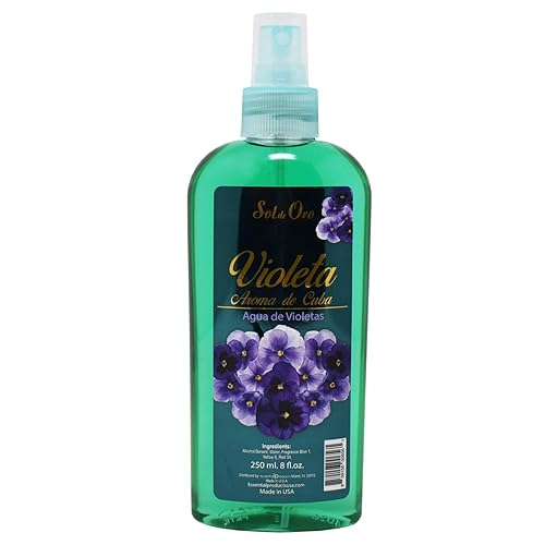 Sol de Oro Violeta Aroma de Cuba Agua de Violetas – Fragancia de Agua Violeta de Cuba 8oz