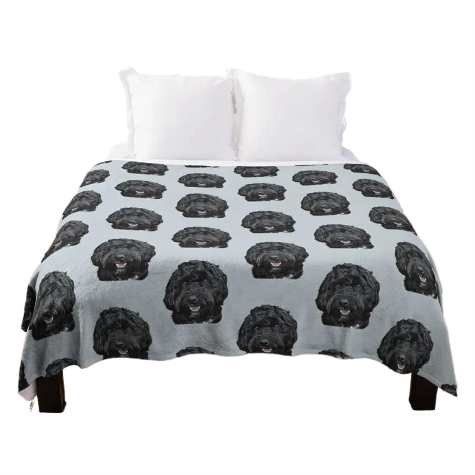 LUNMENGCC Black Cockapoo Dog Throw Blanket for Decorative Sofa Hair Soft Polar Loose Blankets Soft Plush Plaid Blankets