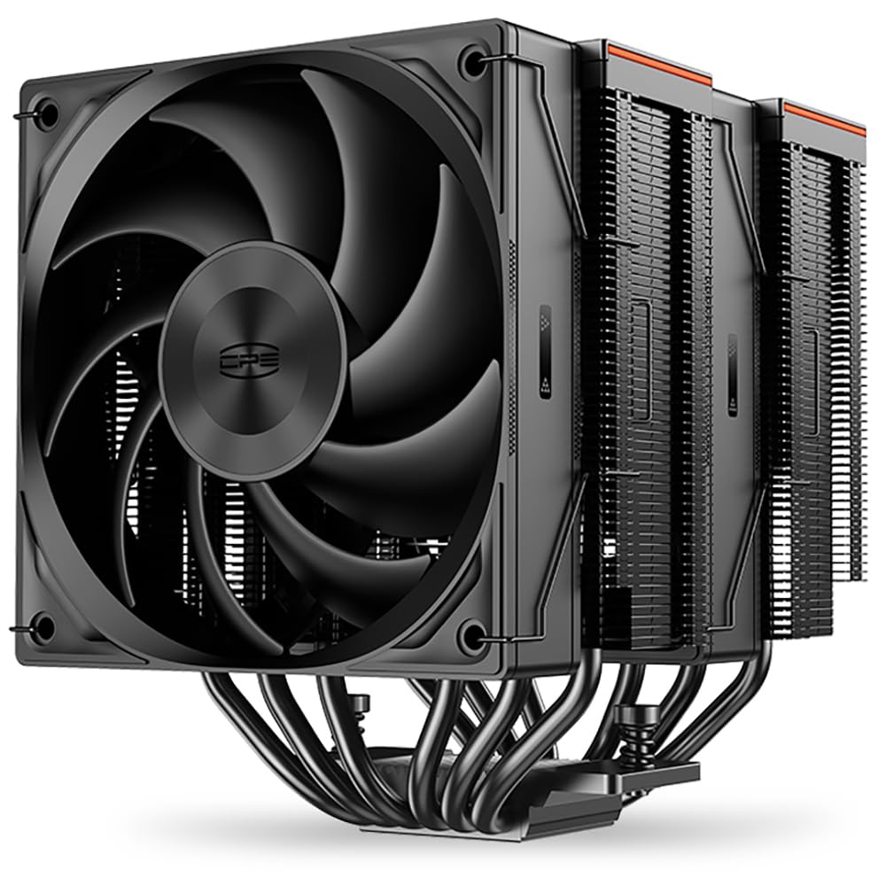PCCOOLER CPS - RZ620 Black - 265W TDP - Dual Tower 6 * 6 Heat Pipe CPU Air Cooler with Adjustable PWM Three Mode Fans - Air Cooler for Intel LGA 115X/1200/1700 - AMD AM3/AM4 (RZ620-BKNWNX-GL)
