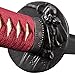 Handmade Sword 1045 Carbon Steel Full Tang, Sharp, Wooden Scabbard Sword - Warrior Red Tsuka