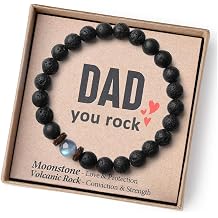 Dad Gifts-Love/Strength/Protection-Handmade Gemstone Bracelets with Meaningful Card