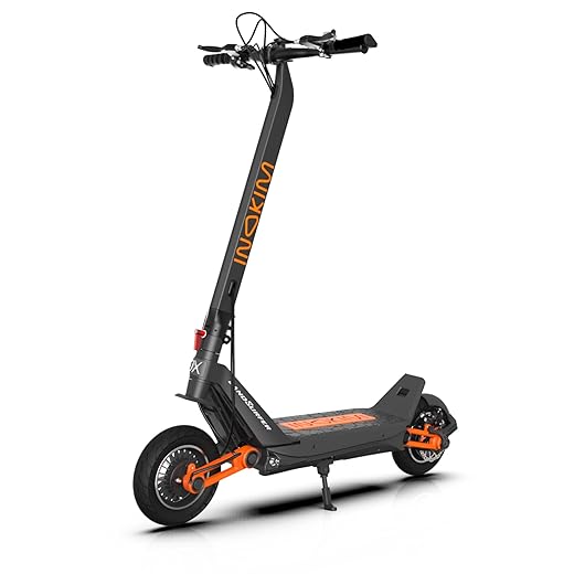 INOKIM OX Super Electric Scooter - Powerful 1000W Brushless Hub Motor, 60-Mile Range, Adjustable Suspension, 27.9 MPH Top Speed, 10" Pneumatic Tires, Rear LED Light, Foldable