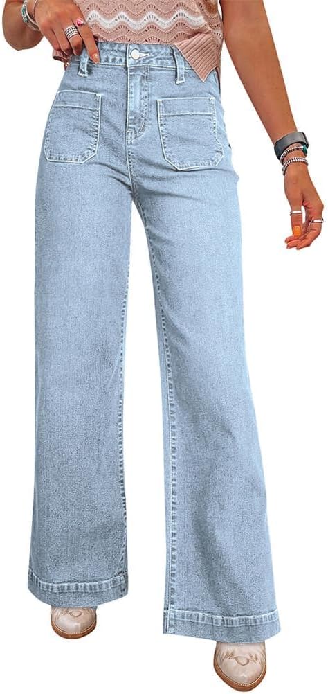 Baggy Jeans for Women, High Waist, Wide Legs, Stretch, Straight Leg Jean, Girls' Wide Leg Denim Pants, Baggys Jeans for Womens, Low Waist Baggy Jean Women Y2k Streetwear