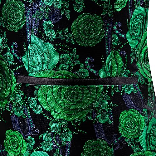 Barry. Wang Men's Sport Coats & Blazers Flower Suit Jacket 1 Button Paisley Tuxedo Mardi Gras Carnival Parade Gift2