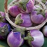 25 Piezas De Semillas Redondas De Berenjena Flores Moradas Para El Jardín En Casa, Plantación De Paisaje único, Cosecha De Verduras Frescas