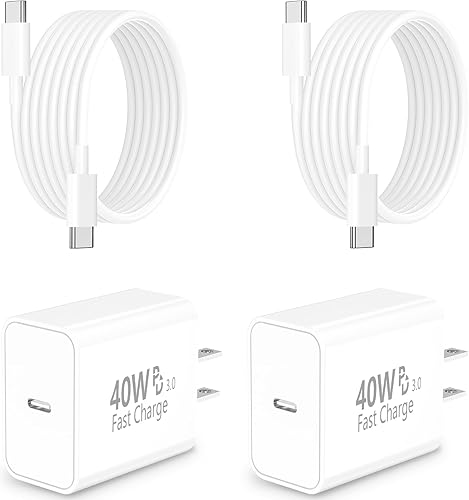 [Apple MFi Certified] iPhone 17 Charger Fast Charging, Rombica 4Pack 40W USB-C Charger Type-C Wall Chargers Dynamic Power Adapter + 6FT Type-C Cable