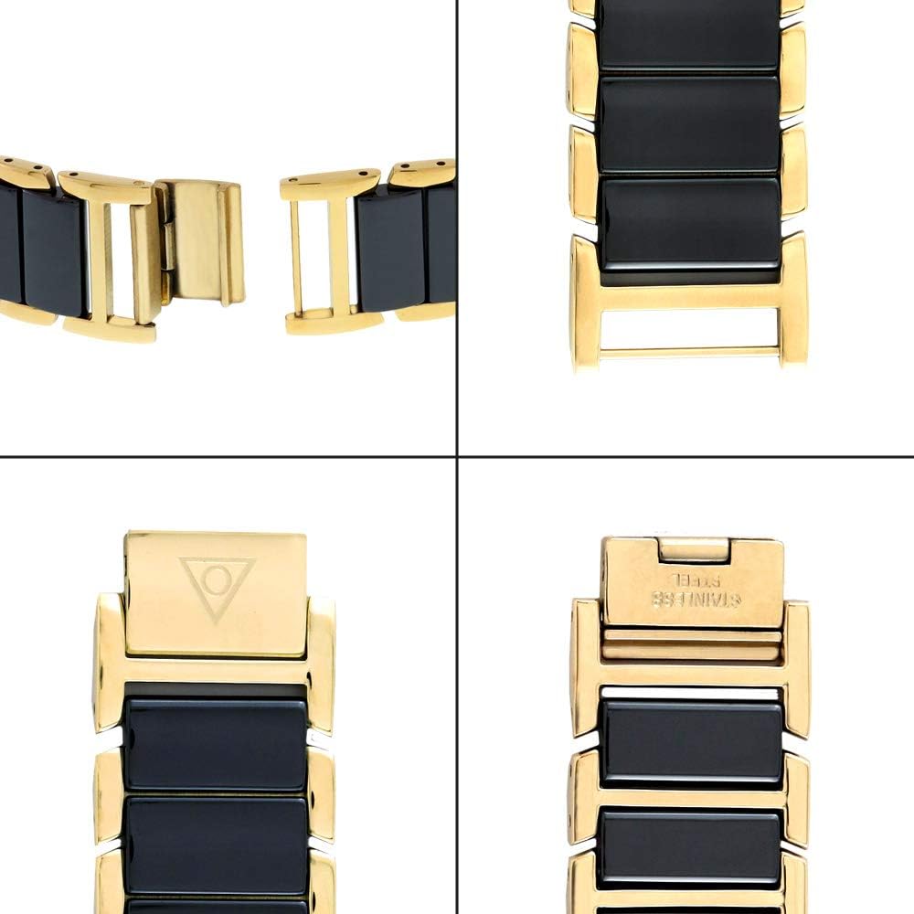 Dugena Quadra Ceramica - Orologio da polso al quarzo da donna, in ceramica, vetro minerale temprato, colore: Nero Dugena Quadra Ceramica - Orologio da polso al quarzo da donna, in ceramica, vetro minerale temprato, colore: Nero