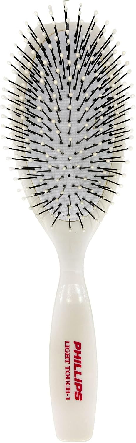 Phillips Brush Co Light Touch 1 Oval Yastıklı Fırça Top Uçlu Naylon Kıllar, Konturlu Saplı