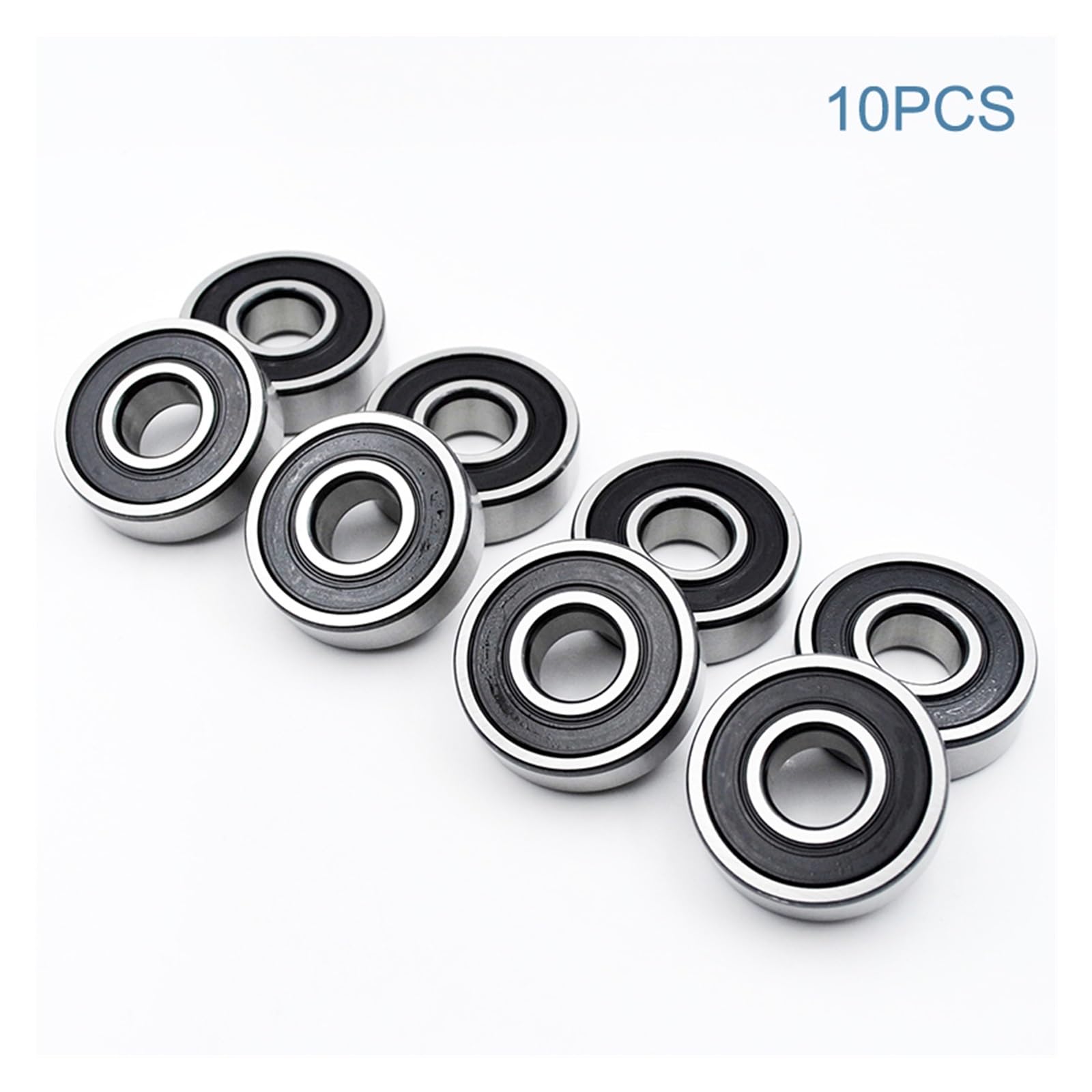 Lot de 10 roulements à Billes Miniatures 6201 2RS ZZ 12 x 32 mm en Acier chromé Gorge Profonde (2Z)(6201 2RS Normal)
