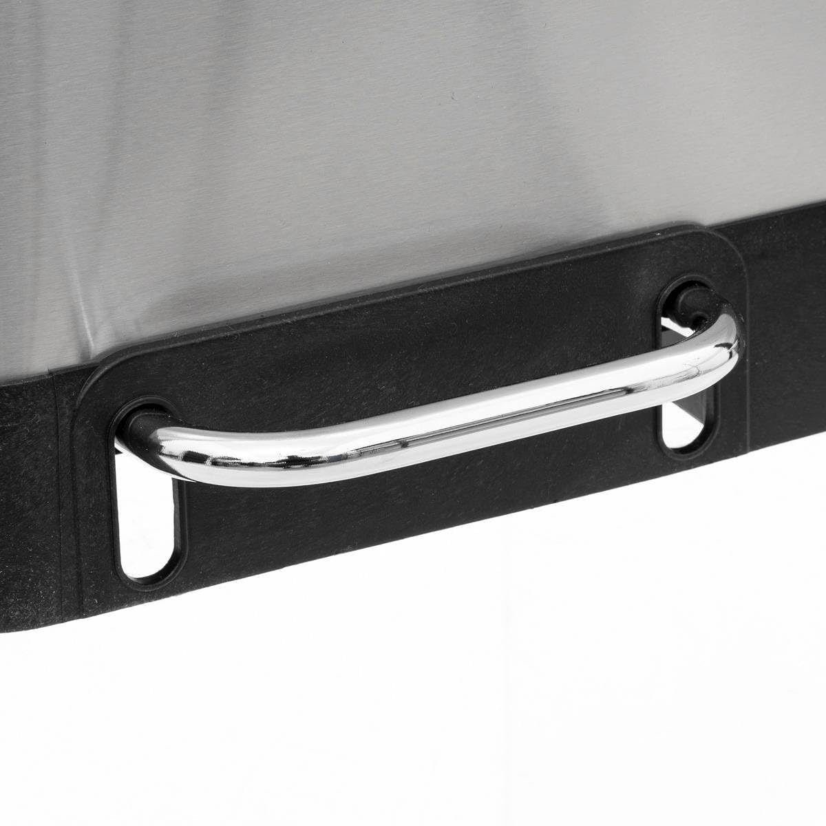 5Five - Poubelle de Tri Sélectif Double Compartiment Ariane - 2x30L en Acier Inoxydable - Seaux amovibles - Large Pédale en Métal, Fermeture Silencieuse, Poignées et Fixation pour Sac Poubelle