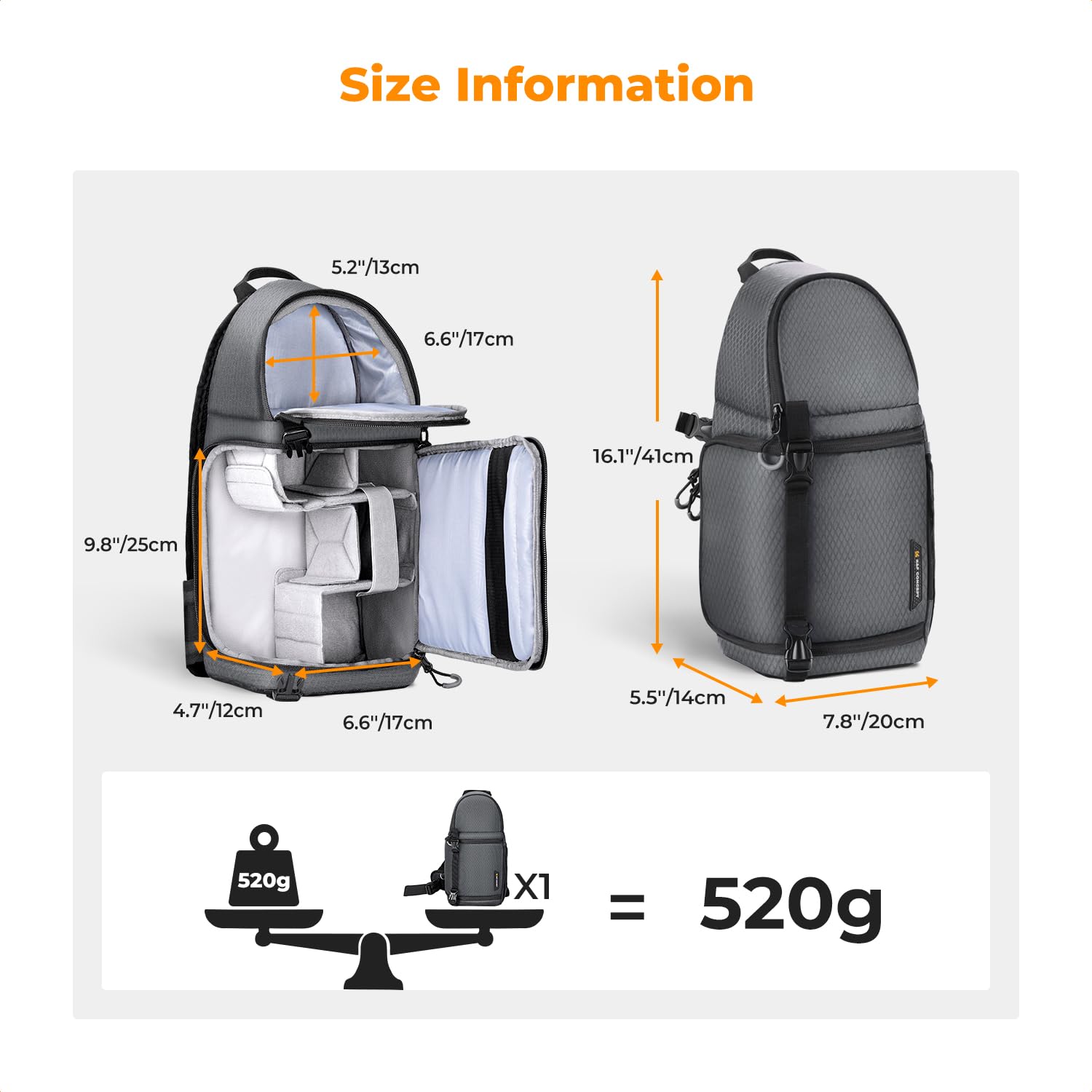 K&F CONCEPT Bolsa para Cámara Sling Camera Bolsa Bandolera Antirrobo 10L Foto Mochila Reflex Portátil, Bolsa de Cámara Compatible con DSLR SLR Cámara Negro
