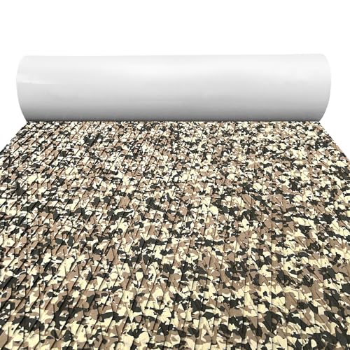KXKZREN Boot Bodenbelag Selbstklebend Eva-Schaum Teakholzimitat Bootsbelag, rutschfeste Bootsmatte Marineteppich,240x90/60/30cm (Wüstentarnung, 240x60cm, Fläche 1.44 sq.m.)
