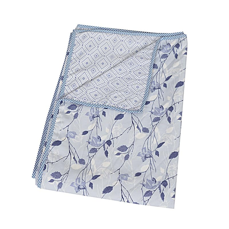 Rexxica Premium Cotton Single Bed AC Dohar - Lightweight Summer Blanket, Reversible, Soft & Breathable, 56x85 inches, Blue Haze (B0BZ4FPPD8) Amazon Price History, Amazon Price Tracker