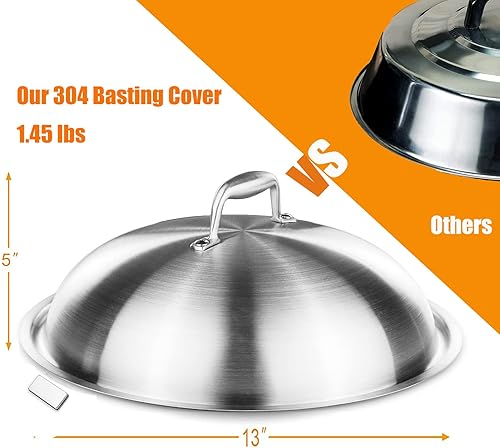 Miniatura 5 de Hisencn RV de 22 pulgadas  Parrilla plana portátil antiadherente con bolsa de transporte y juego de herramientas de parrilla con tapa de cúpula