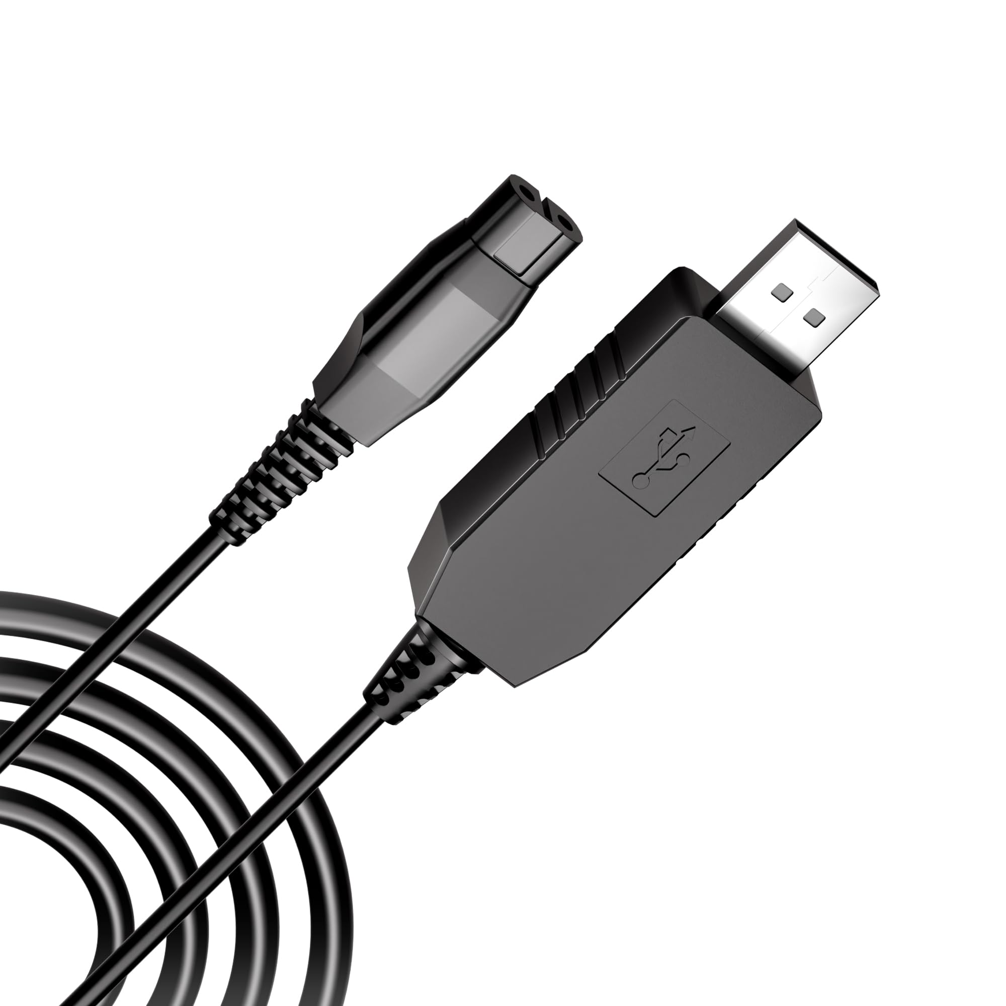Meliya 4.3V Shaver USB Charging Cable Replacement A00390 Charger Cord Compatible with Philips Norelco One Blade QP2620 / QP2520, QP2520 / 30 QP2520 / 70 QP2520 / 90 (4.3V-Black)-image-31