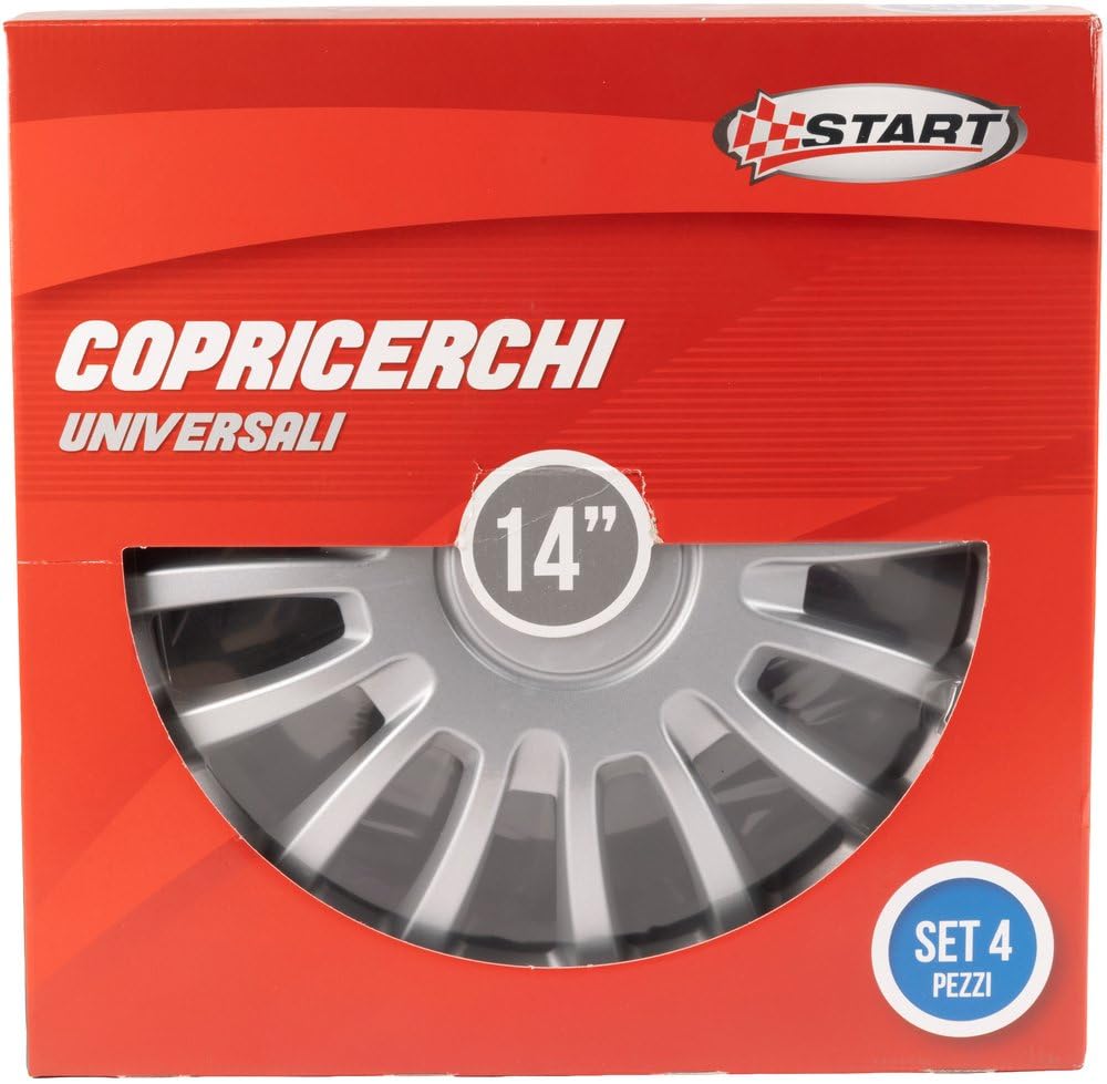 Start Set copricerchi auto grigi monza 14'' 4 pezzi in ABS