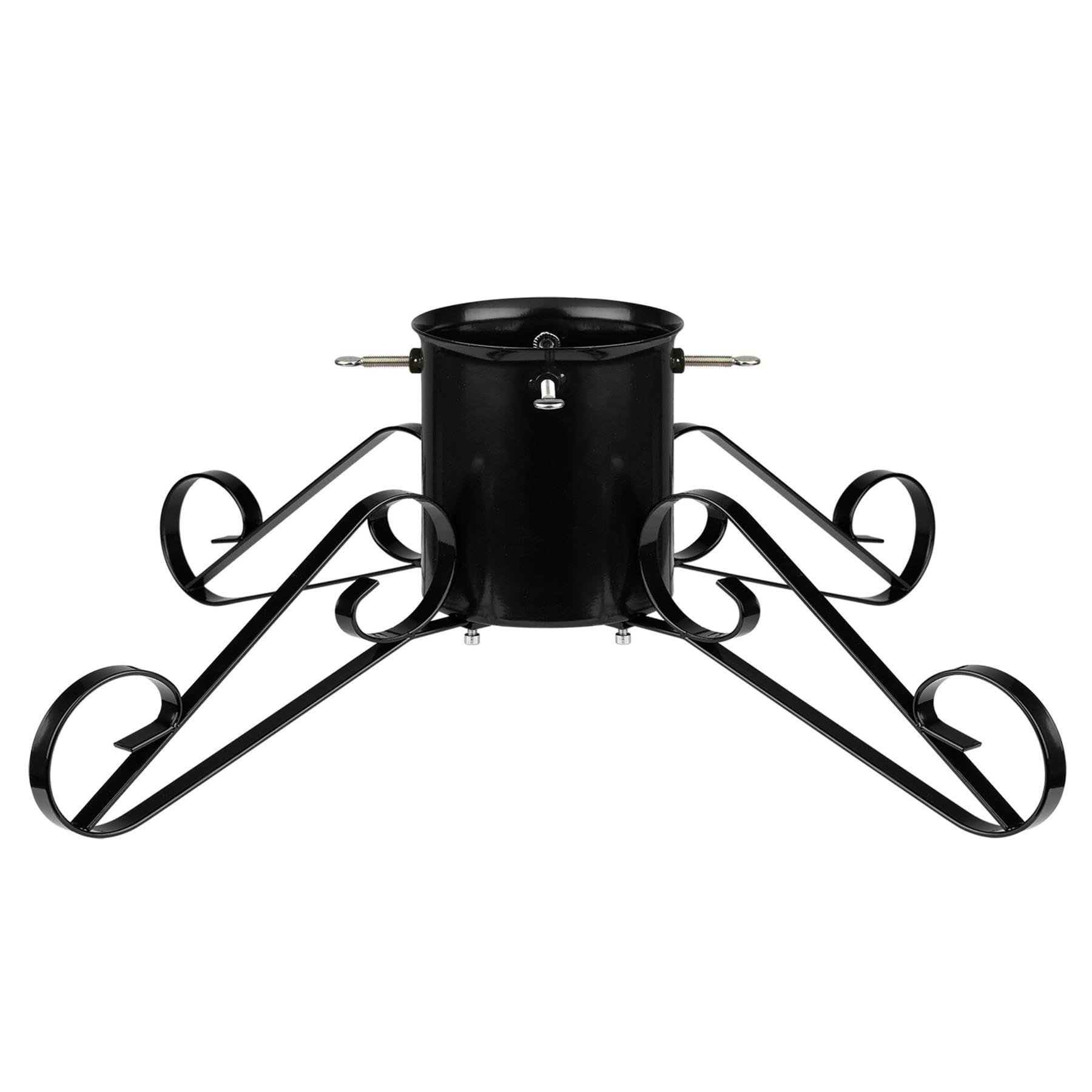 Black Traditional Scroll Leg Christmas Tree Stand Holder Real Trees 9ft 10"" (3m)