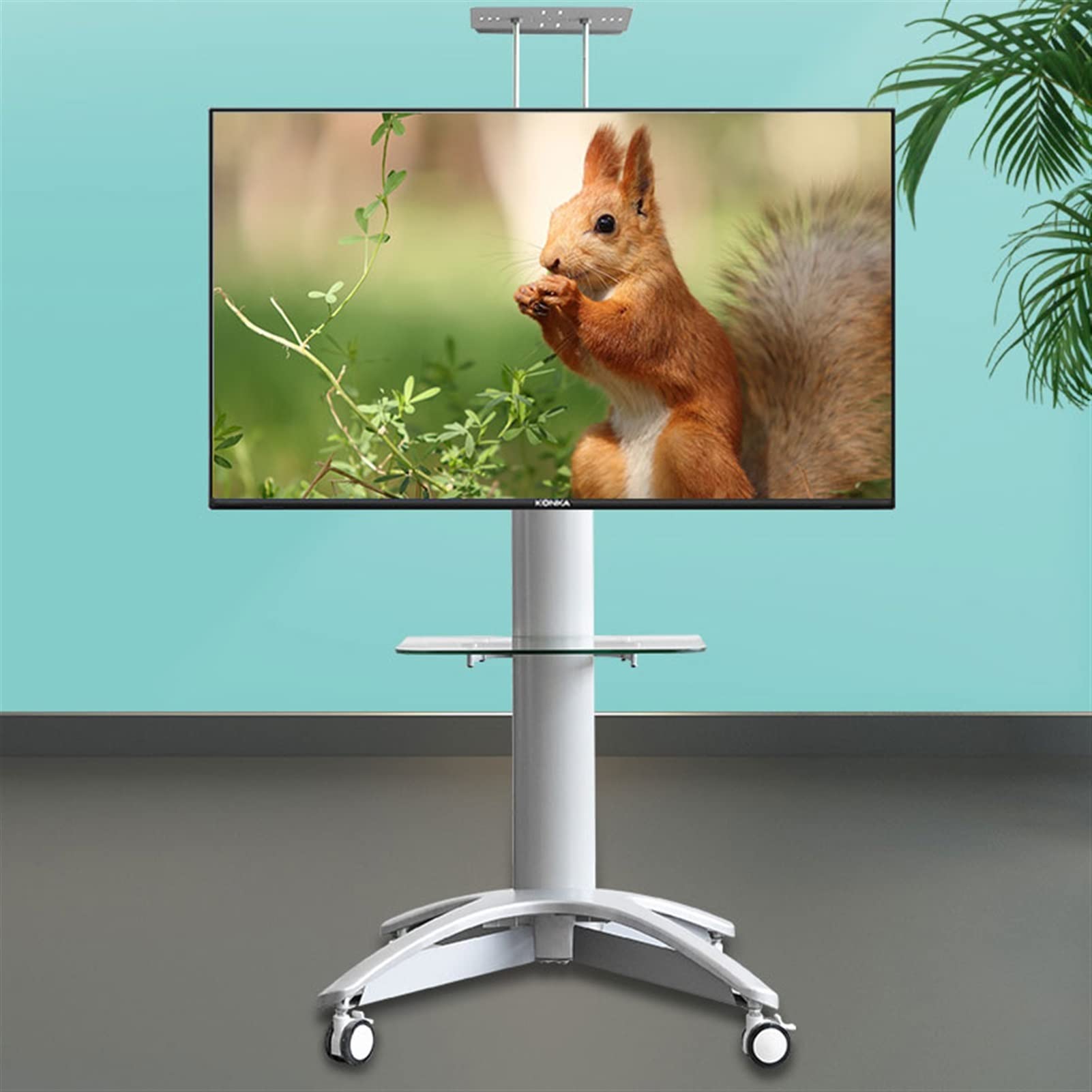 GRFIT Uchwyt na telewizor stojak na telewizor dom od podłogi do sufitu mobilne telewizory LCD stojak biuro sala konferencyjna wytrzymały uchwyt na wózek ekspozycyjny ''32/65/70 cali wspornik