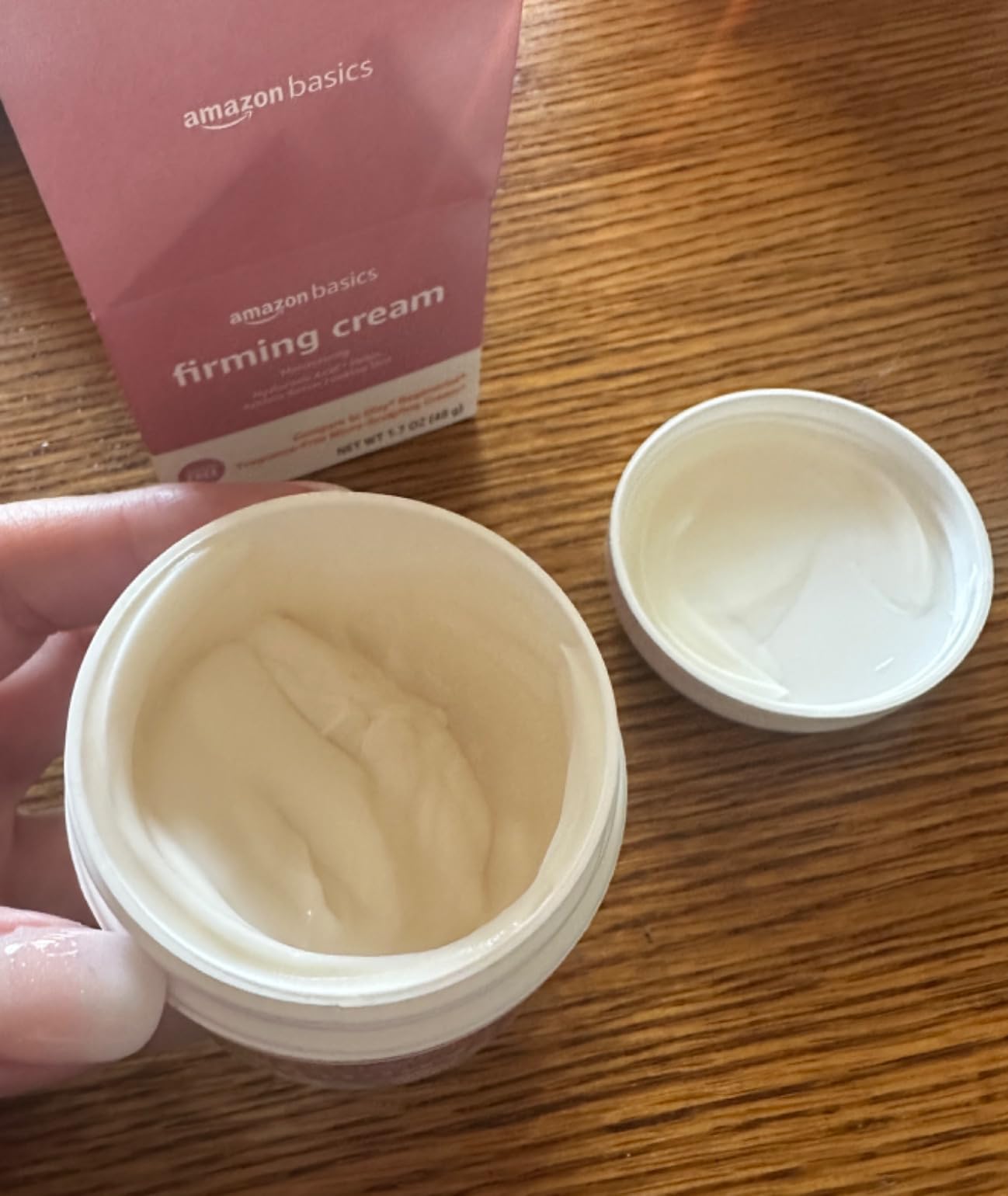 Amazon Basics Firming Cream with Hyaluronic Acid, Fragrance Free, 1.7 Ounces, 1-Pack