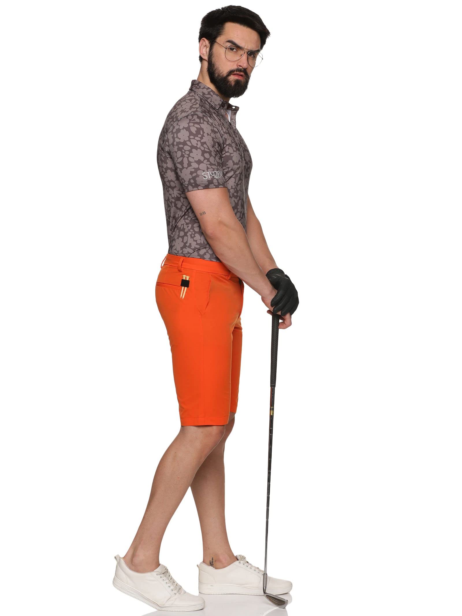 styzen Men's Flexi-Waist Golf Shorts-picture-14