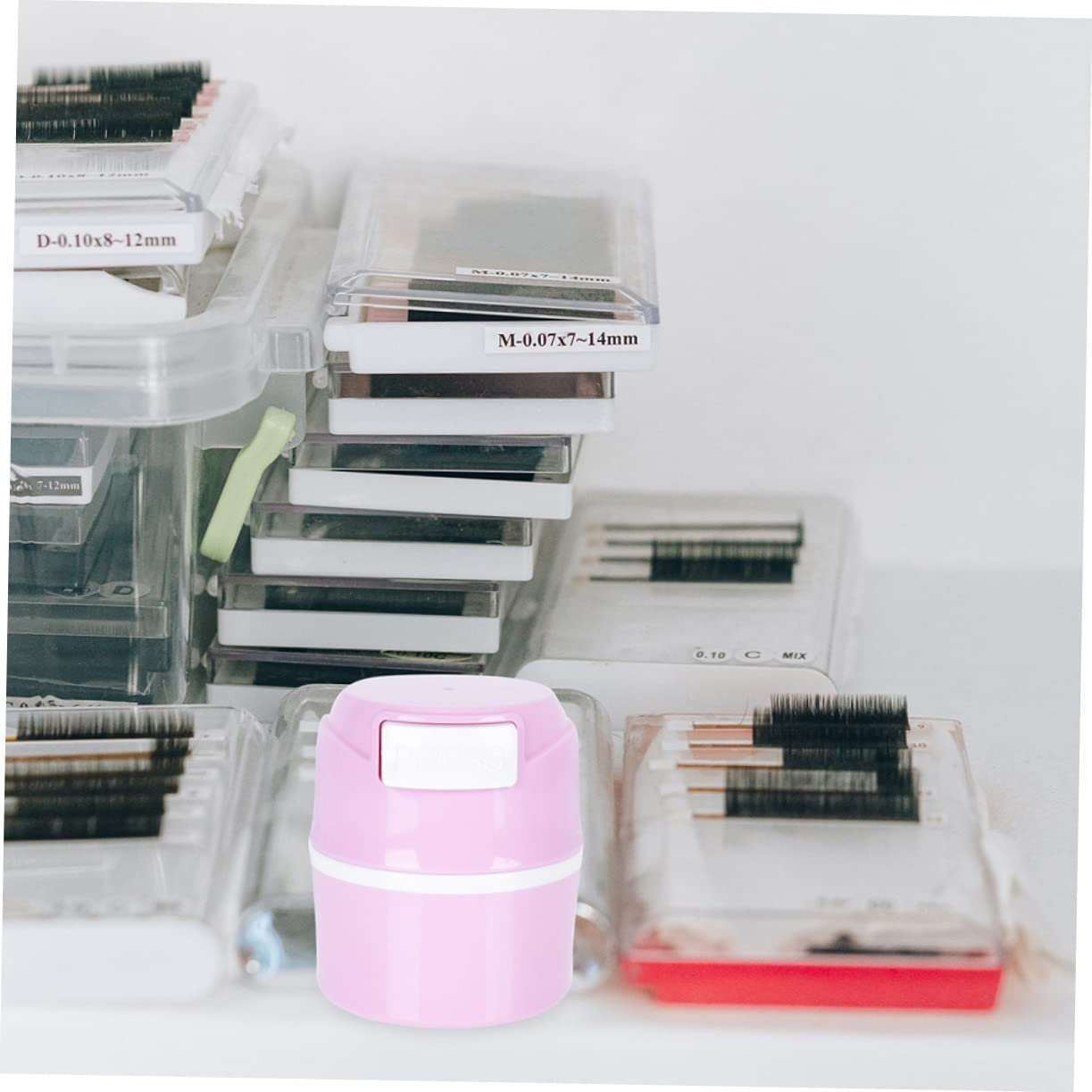 Baluue Lash Glue and Seal Storage Jar 2pcs Compact Lightweight for Home or Salon Use