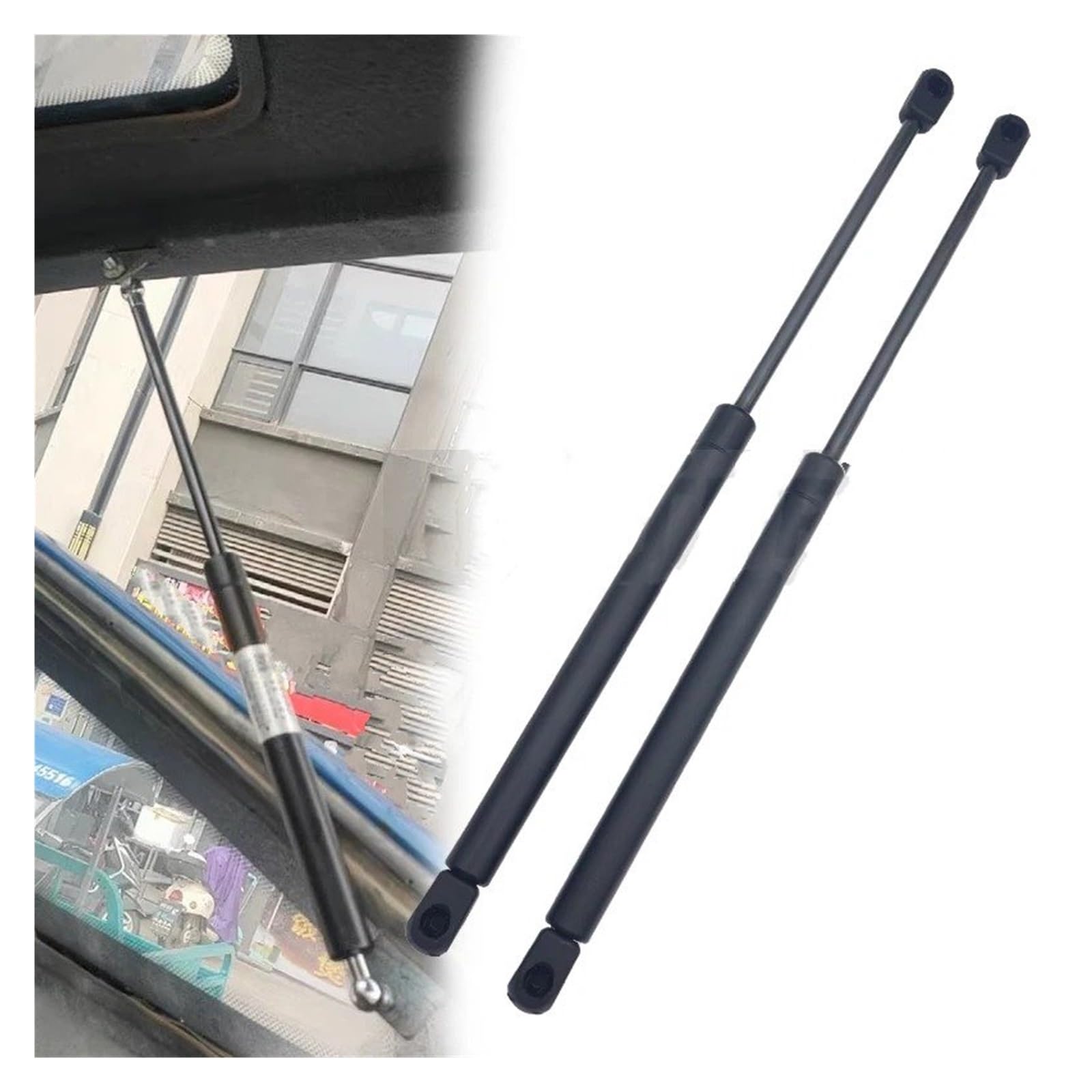 Gasfeder 2 Stücke 300N 300-600mm Gasdruckfedern Federdämpfer Lift Unterstützt RV Windows Lagerung Dämpfer TV Schrank Camper Zurück Fenster Bett Abdeckung Dämpfer(300N 550mm)