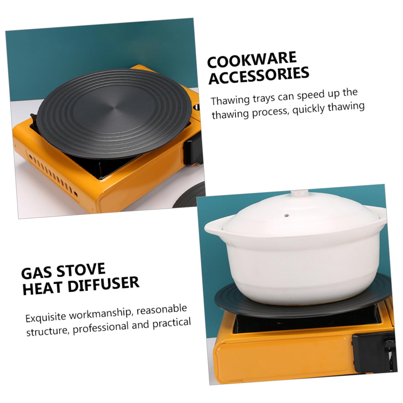 Zerodeko Difusor de Calor de Estufa de Gas Redondo 28cm de Aluminio | Bandeja de Descongelación Rápida, Accesorio de Cocina para Distribución Térmica y Protección contra Quemado