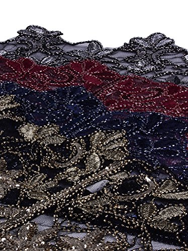 Vijiv Women's 1920s Shawl Wrap Art Deco Sequin Beaded Evening Cape Bolero Flapper Cover Up3