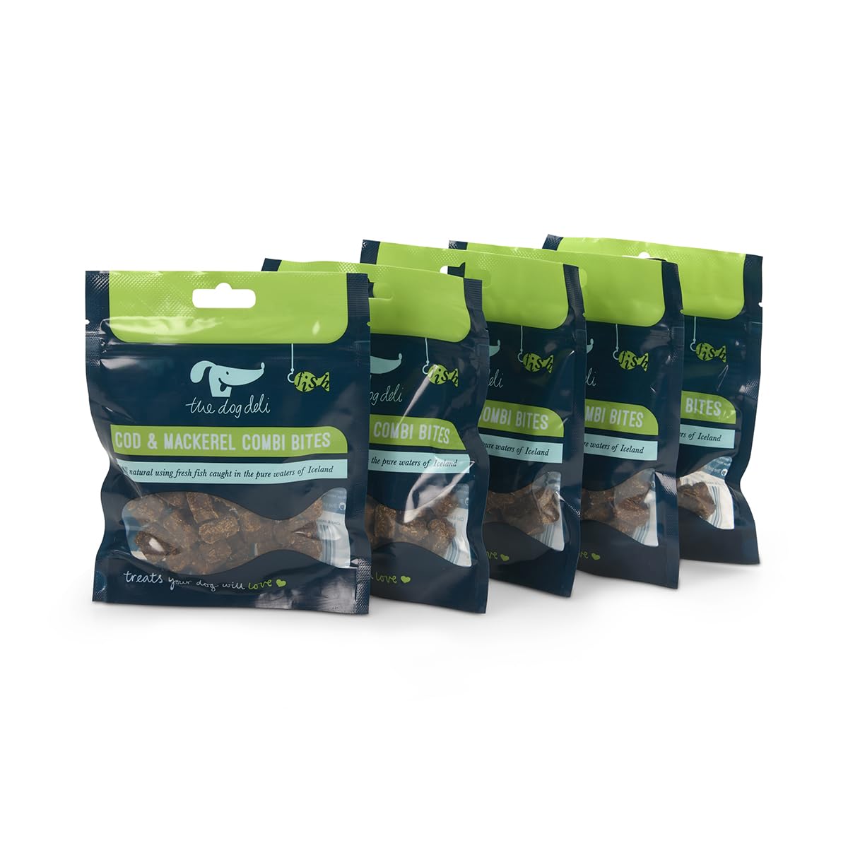 Petface Cod & Mackerel Combi Bites Dog Treats, Natural & Hypoallergenic, 60 g (Pack of 5), 1 count (Pack of 5)