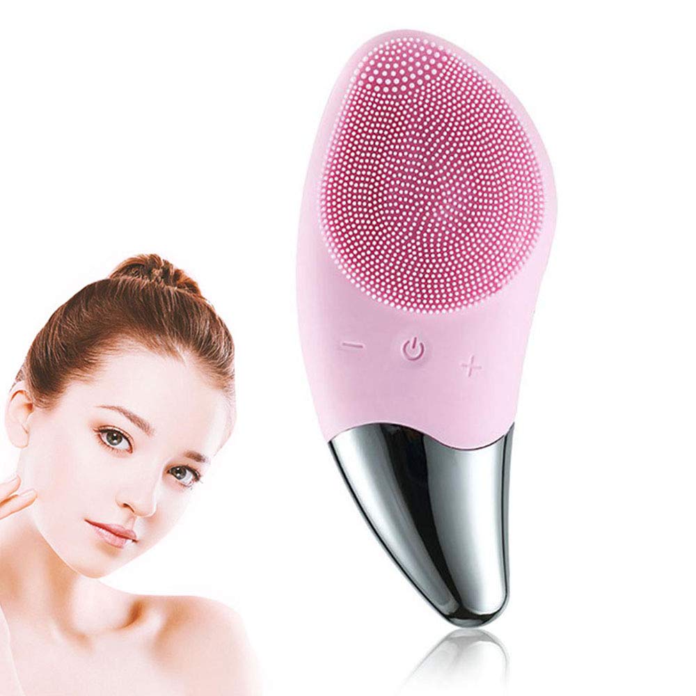 Electric Facial Cleanser, lesgos Waterproof Rechargeable Exfoliating Face Brush with 6 Skincare Modes, Silicone Facial Cleansing Brush, Smooth Skin Face Massager for Women Teen Girls Makeup Wash