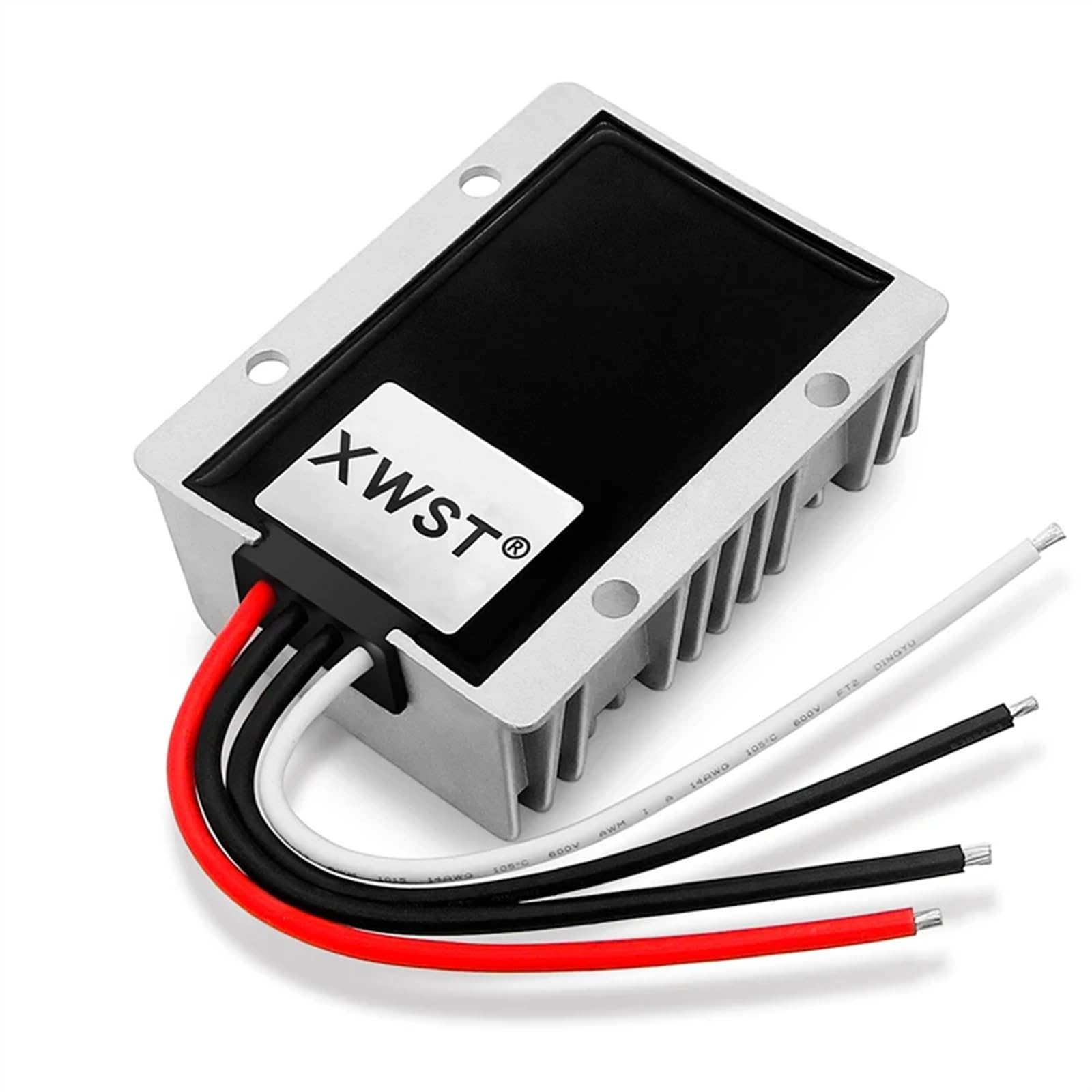 Konwerter DC DC 24 V na 13,8 V 40 A regulator napięcia stopniowego 8 V-40 V do 13,8 V wodoodporny moduł (50 A 101 srebrny ACC)