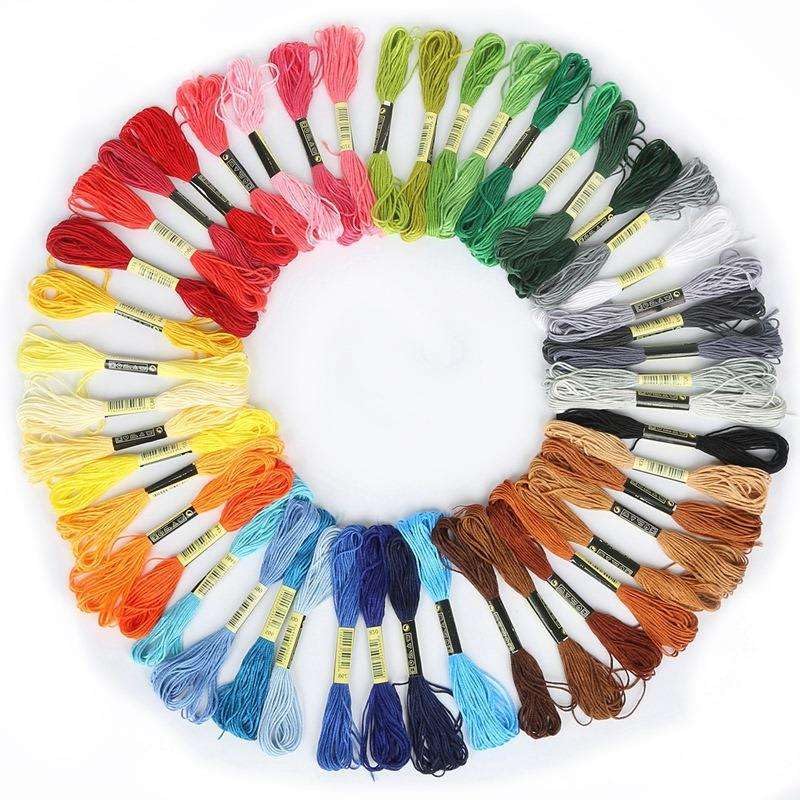 Stranded Cotton Embroidery Threads – 6 Skeins for Hand Embroidery, Cross Stitch & DIY Craft Sewing-image-3