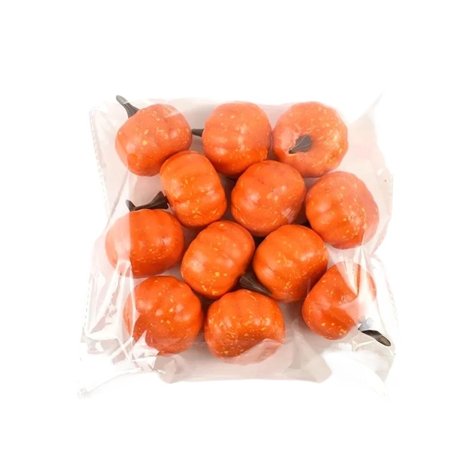 LUYSGBXR Fake Vegetable 12pcs Mini Artificial Pumpkin Decor Simulation Vegetable DIY Craft Halloween Home Party Decoration(Orange)