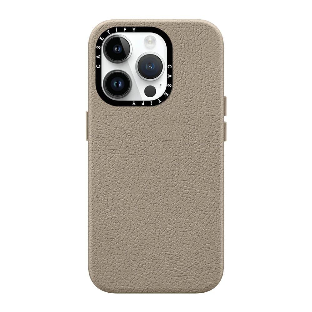 CASETiFY ペブル iPhone 15 Pro ケース [1.5mからの落下試験をクリア / MagSafe に対応] - グレージュ