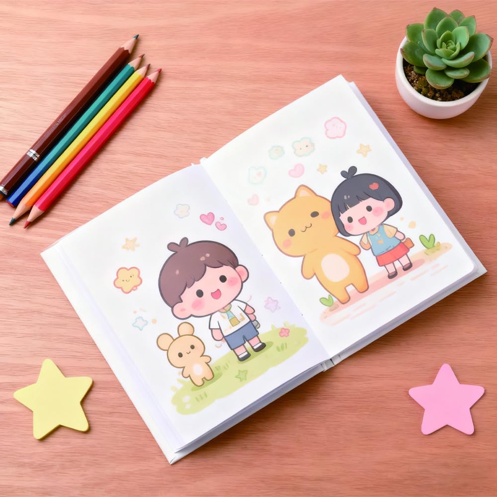 Lot de 12 livres vierges blancs de 15,2 x 20,3 cm pour enfants pour écrire des histoires, carnets de croquis à couverture rigide pour étudiants, bande dessinée vierge, bricolage pour faire