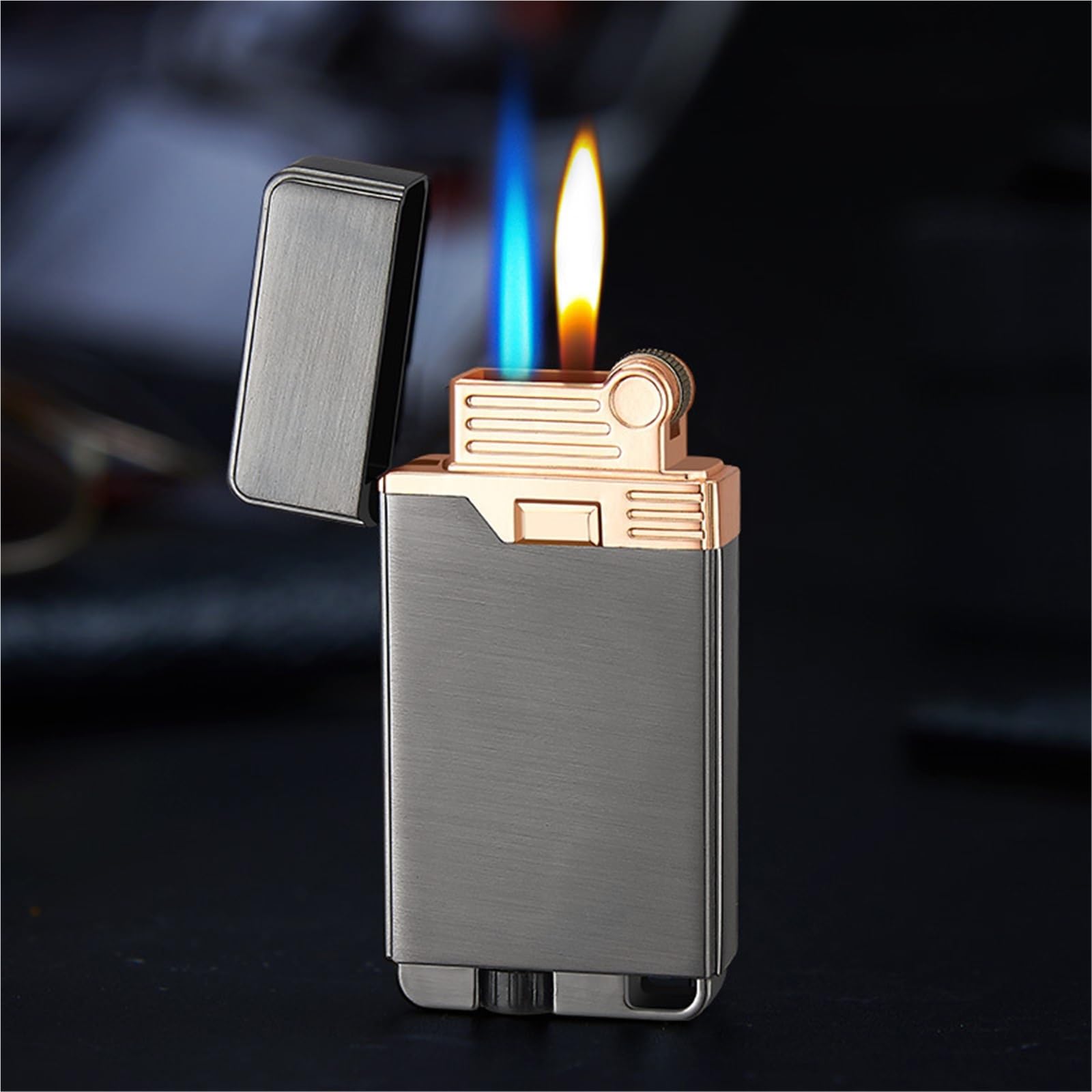 Encendedor de doble llama recargable para usar en interiores y exteriores con total comodidad