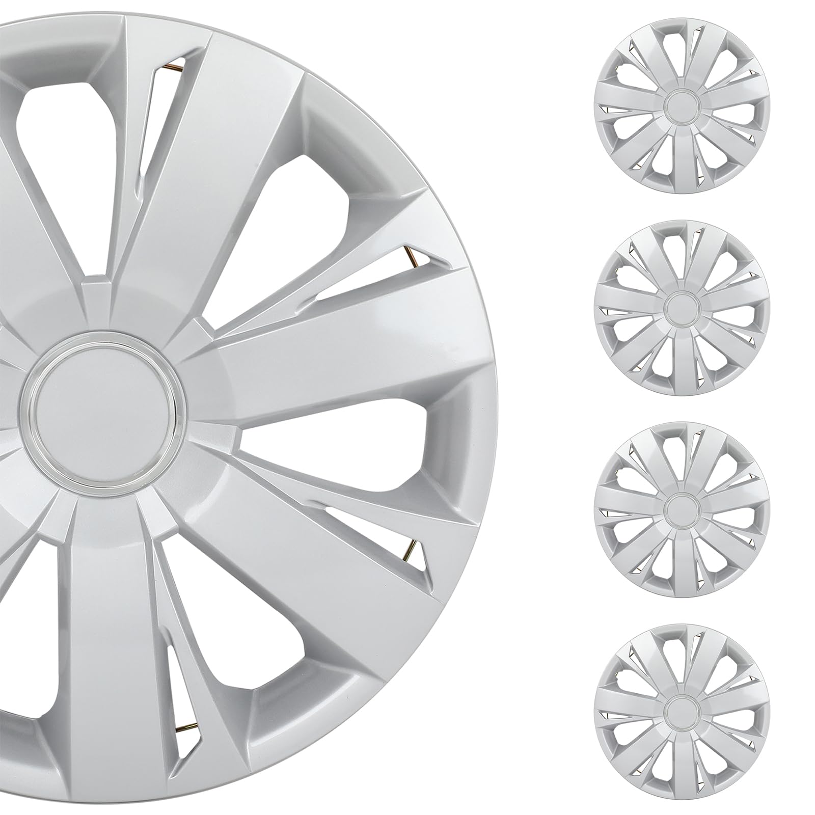 SCITOO Premium 16 Inch Hubcaps Set of 4 Wheel Rim Cover OEM Style Easy Snap On Car Truck SUV Hub Cap Replacement for Mazda,for Dodge,for Ford,for Honda,for Kia,for Mitsubishi,for Hyundai,etc.