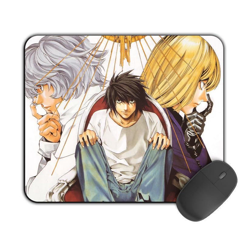 Printed Design Mouse Pad L Mello & Near 2 (200MM X 240 X 3MM) Enhance Gaming and Work Performance Comfortable and Precise Non-Slip Water Proof Death Note Mouse Pad.