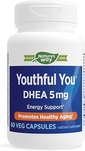 Nature's Way Youthful You DHEA 5 mg cápsulas de apoyo energético, 60 unidades