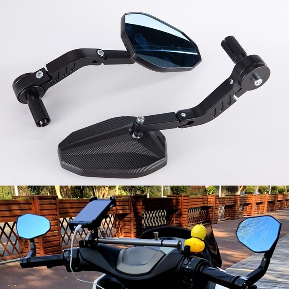 Lewa I Prawa Strona Motocykla 22mm 7/8 Cala Koniec Kierownicy Lusterka Wsteczne Uniwersalne