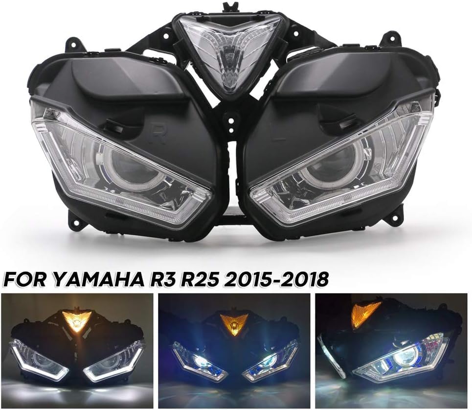 Amazon | LEDヘッドライト YZF-R25/R3 2015-2018 ヤマハ用 ヘッド  